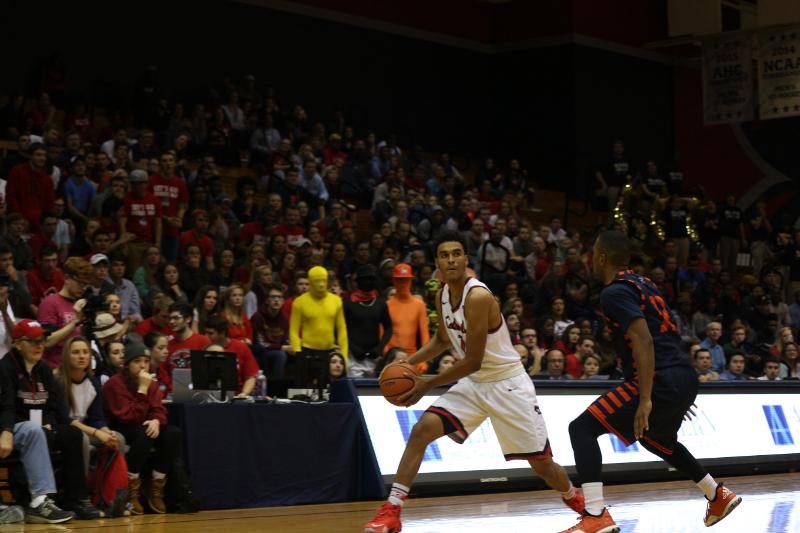 Isaiah Still finished with a double-double Saturday helping the Colonials send the Terriers to the doghouse.