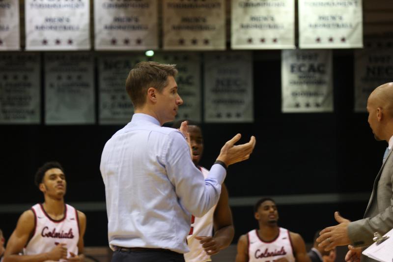 Head Coach Andy Toole led his team to their fourth NEC win of the season Saturday.