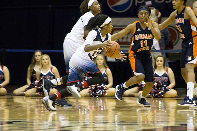 Junior Janee Brown finished with 14 points Monday evening as the Colonials handed The Mount a seven point loss.