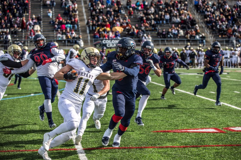 On Saturday November 11th, the RMU Colonials Football team finished their home game season by taking on the Bryant Bulldogs.