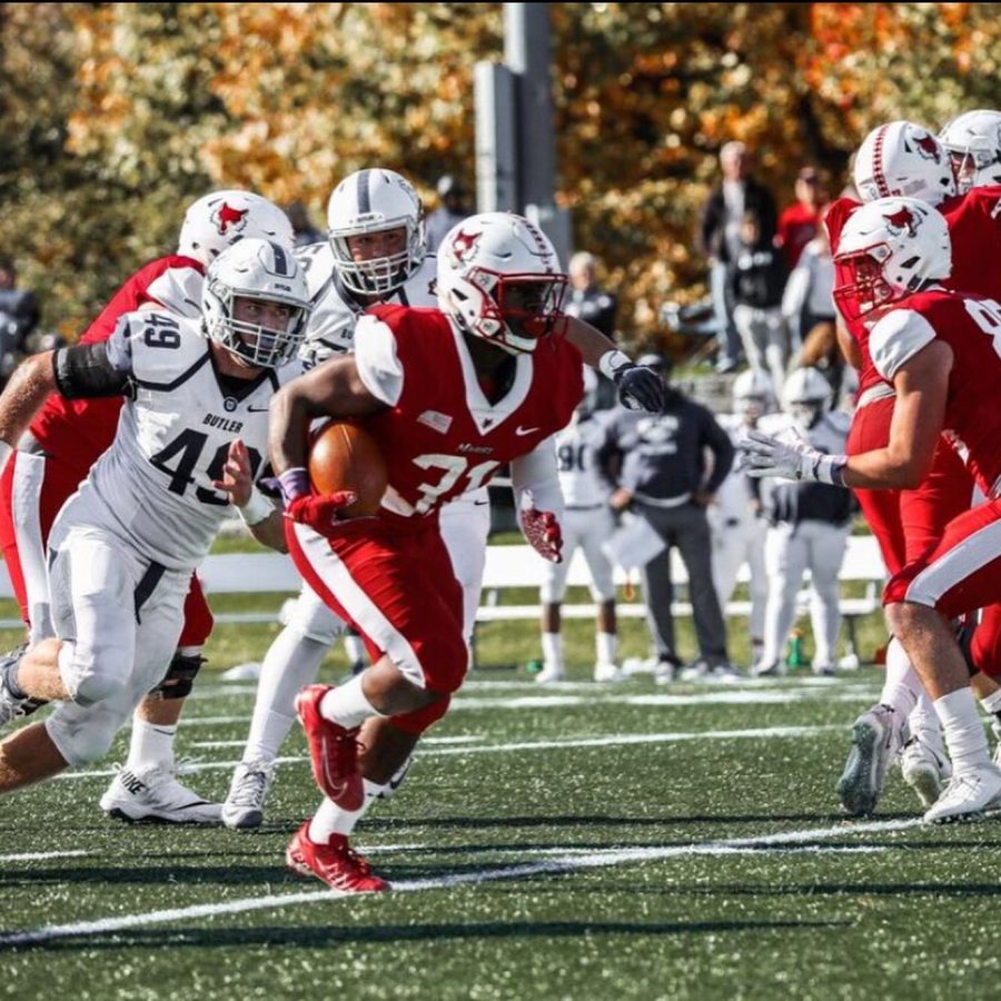 Anthony Purge, a running back from Marist College, has committed to Robert Morris as a grad transfer. Photo Credit: Marist Athletics