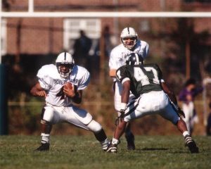 Tim Hall rushes the ball for Robert Morris.