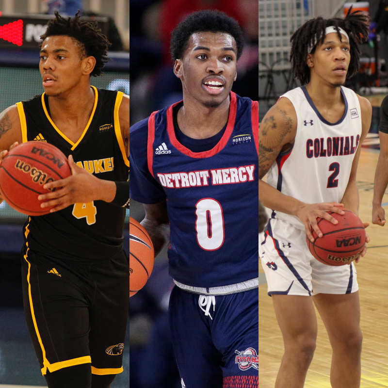 Ethan Morrison ranks teams 4-6 in the Horizon League. Milwaukee (left), Detroit Mercy (middle) and Robert Morris (right)