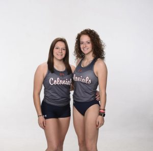 Zoee (left) and Tara (right) are geared up for another track season. Photo credit: RMU Athletics
