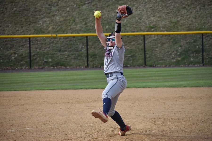 Madison DeVault pitched two innings in the 6-0 loss to Pitt Photo credit: Cam Wickline