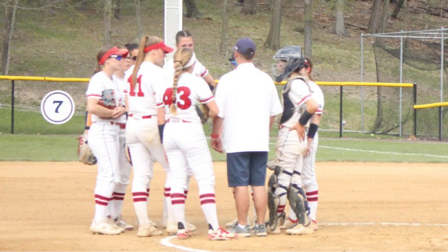 The softball team split the doubleheader on Saturday afternoon, losing 3-1 in the first game 3-1 and winning the second game 4-2 Photo credit: Cole Brennan