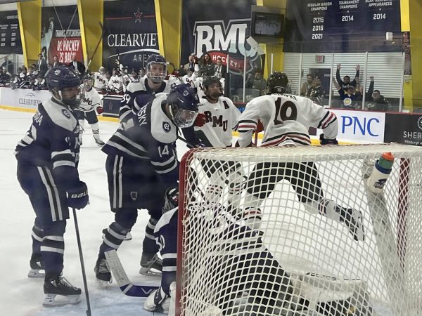 The Colonials won in a shootout after being down 3-0to Holy Cross Saturday Photo credit: Colby Sherwin